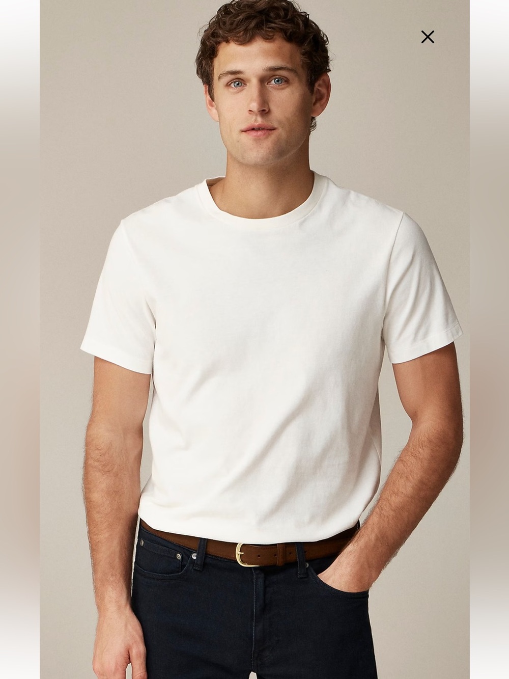 J Crew Shirt XL Relaxed Premium Weight T-Shirt Tan